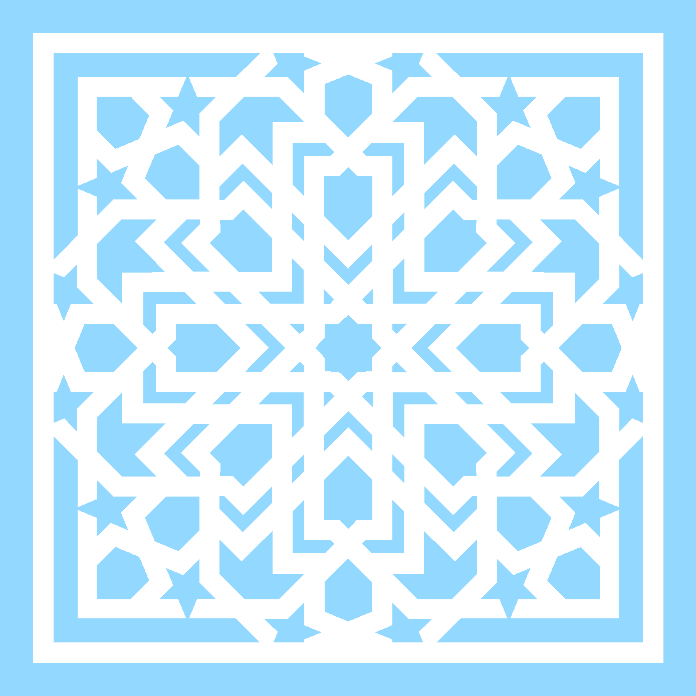 Arabic Ornament Vierkant 1 - 1005