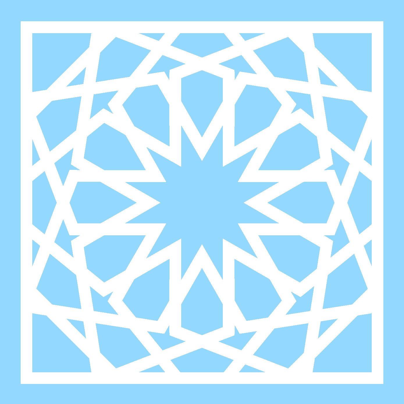 Arabic Ornament Vierkant 2 - 1006
